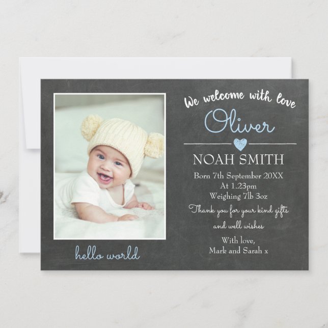 Faire-part Nouveau bébé faire-part/carte de remerciements (Devant)