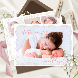 Faire-part Nouveau bébé nouveau-né Fille natalité Statistique
