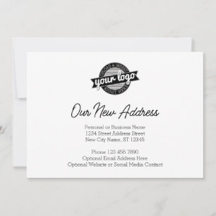 Faire-part Nouveau changement d'adresse avec logo d'entrepris