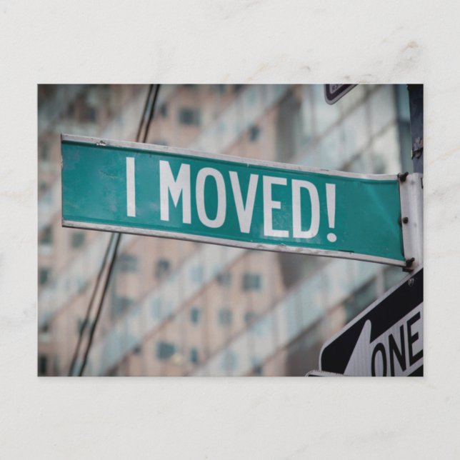 Faire-part Nouveau changement d'adresse Carte postale (Devant)