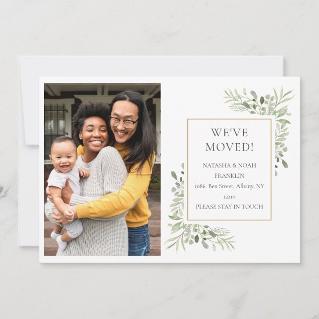 Faire-part Nouveau changement d'adresse que nous avons déplac (Devant)