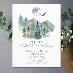 Faire-part Nouveau cou de la forêt Nouvelle carte postale d'a