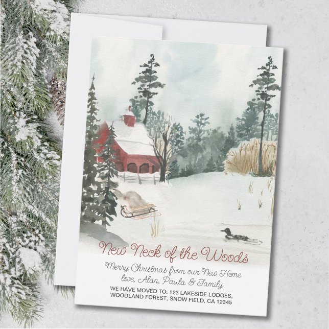 Faire-part Nouveau Cou des Bois Traditionnel Vacances Déménag (Créateur téléchargé)