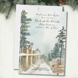 Faire-part Nouveau cou du sentier forestier de la forêt de l'