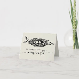 Faire-part Nouveau nid Accueil Déplacé Changement d'adresse P