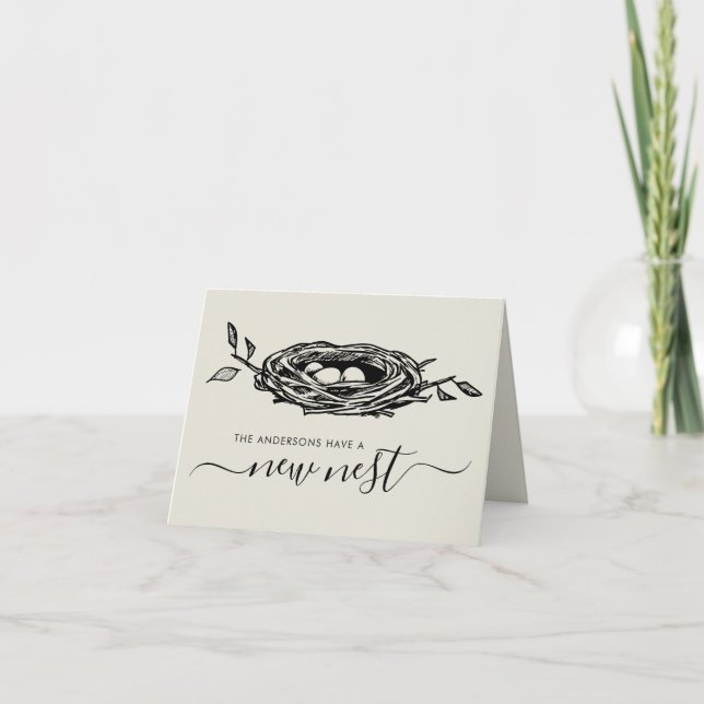 Faire-part Nouveau nid Accueil Déplacé Changement d'adresse P (Devant)