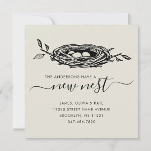 Faire-part Nouveau nid moderne Accueil Changement d'adresse D