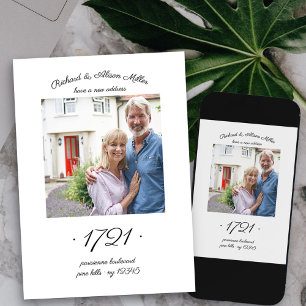 Faire-part Nouveau numéro de maison Élégant Photo Déménagemen