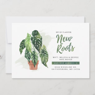 Faire-part Nouveau Plante Roots Déplacer une nouvelle adresse
