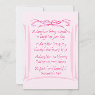 Faire-part Nouveau poème fille