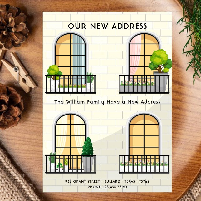 Faire-part Nouvelle adresse Accueil Réchauffement Nouveau Hom (Créateur téléchargé)