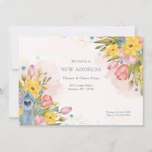 Faire-part Nouvelle Adresse Annonce Florale