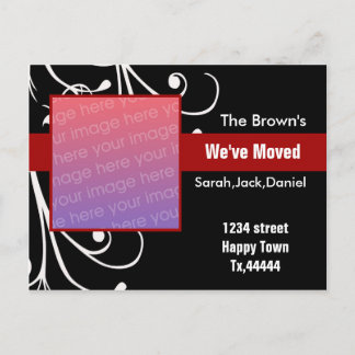 Faire-part Nouvelle adresse carte postale