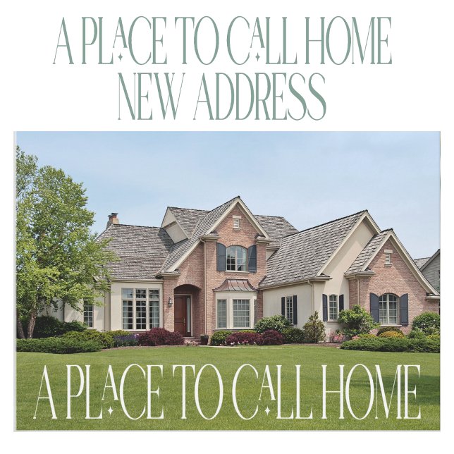 Faire-part Nouvelle adresse Changement d'adresse Accueil Phot (New Address Change of Address Home Photo Moving Announcement Card.)