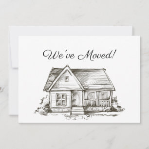 Faire-part Nouvelle adresse de la maison simple à esquisser