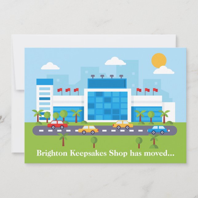 Faire-part Nouvelle adresse de magasin Centre commercial mign (Devant)