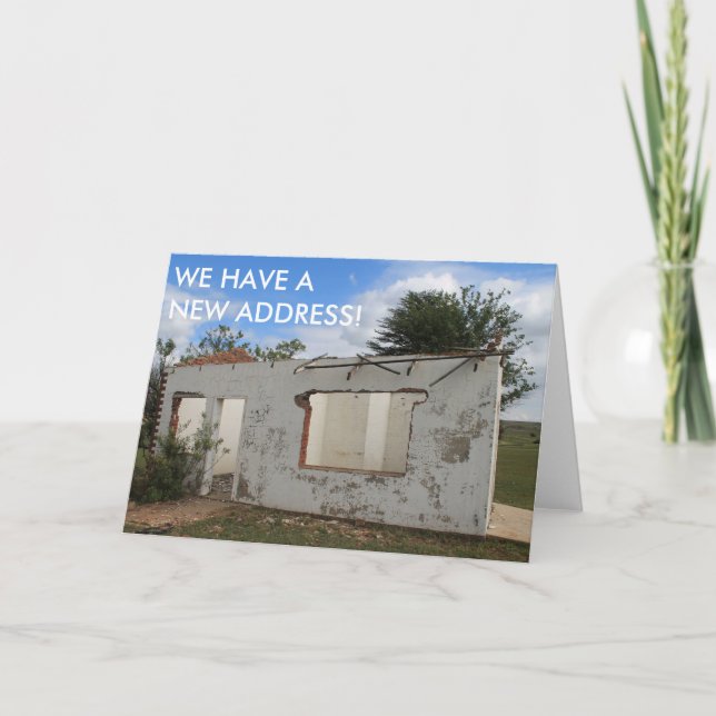 Faire-part Nouvelle Adresse Drôle Nous Avons Déplacé (Devant)
