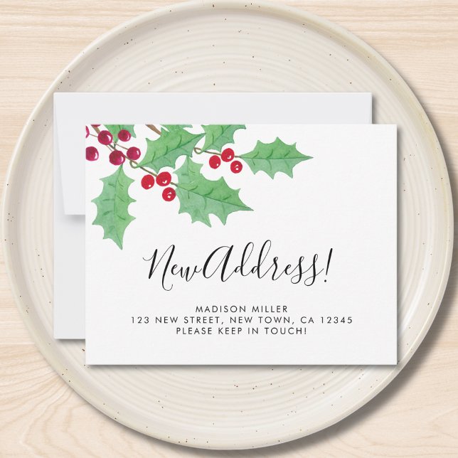 Faire-part Nouvelle Adresse Fêtes de Noël  (Créateur téléchargé)