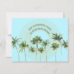 Faire-part Nouvelle adresse Floride Palm Trees Moving