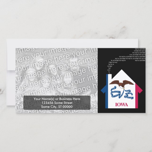 Faire-part nouvelle adresse iowa (Devant)
