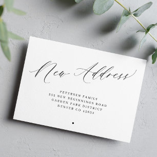Faire-part Nouvelle adresse simple mouvement minimaliste