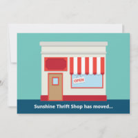 Nouvelle boutique mignonne ouverture ou déménageme