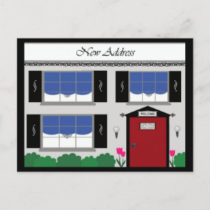 Faire-part Nouvelle carte postale d'adresse