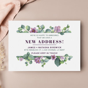 Faire-part Nouvelle maison Botanique Nous avons déménagé Flor