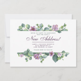 Faire-part Nouvelle maison Botanique Nous avons déplacé Eucal