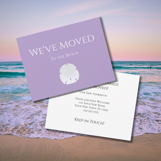 Faire-part Nouvelle Maison Dollar de sable de plage doux viol (Créateur téléchargé)