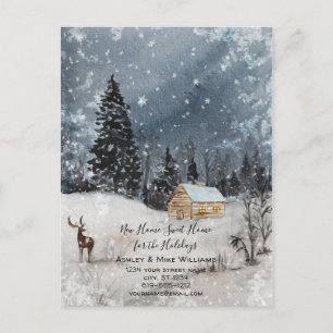 Faire-part Nouvelle Maison Doux Foyer Carte Postale d'Adresse