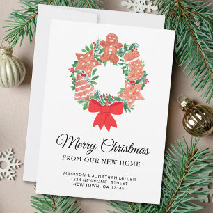 Faire-part Nouvelle maison Festive Noël déménager