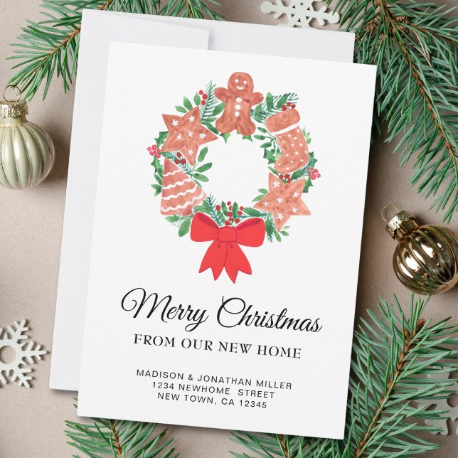 Faire-part Nouvelle maison Festive Noël déménager (Créateur téléchargé)