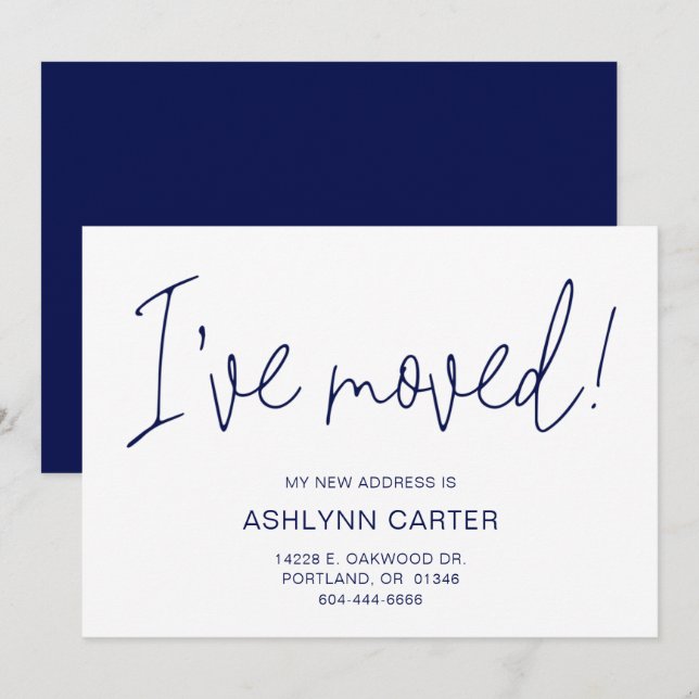 Faire-part Nouvelle maison moderne (Devant / Derrière)