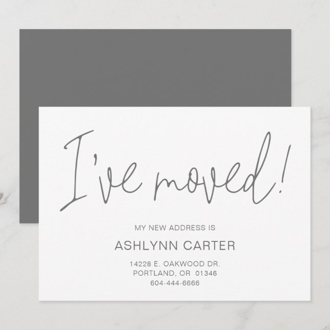 Faire-part Nouvelle maison moderne (Devant / Derrière)