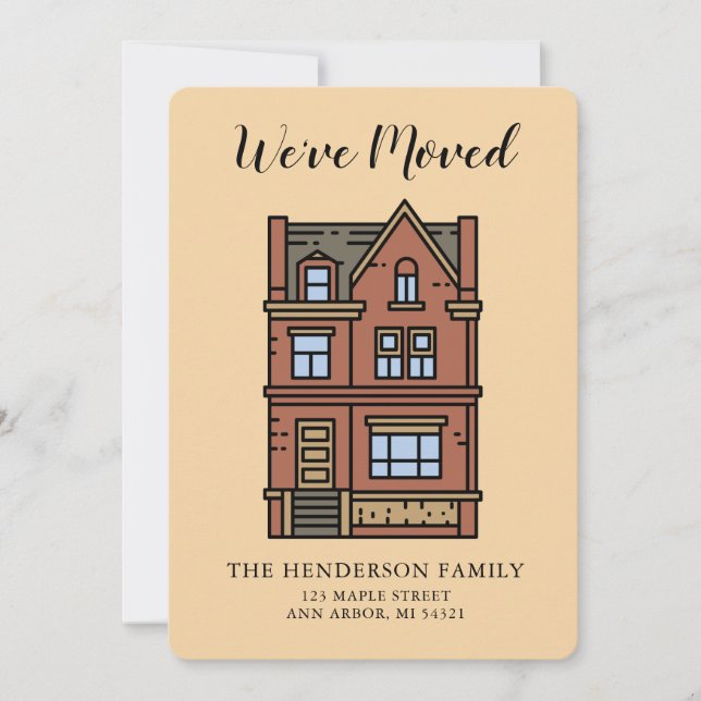 Faire-part Nouvelle maison Nous avons déménagé la maison Fair (Devant)