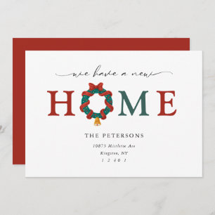 Faire-part Nouvelle maison pour les fêtes Noël en mouvement