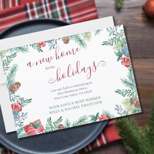 Faire-part Nouvelle maison pour les vacances Foliage d'hiver 