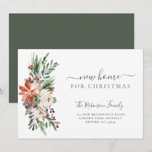 Faire-part Nouvelle maison pour Noël déménager