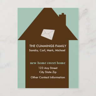 Faire-part Nouvelle maison Sweet Home Carte postale