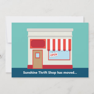 Faire-part Nouvelle ouverture ou déplacement d'une Boutique