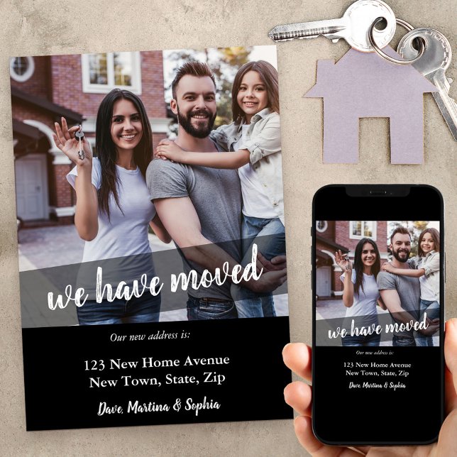Faire-part Nouvelle photo d'accueil Nous avons déplacé la sup (Créateur téléchargé)