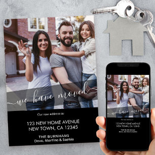 Faire-part Nouvelle photo de maison Nous avons déménagé Écrit