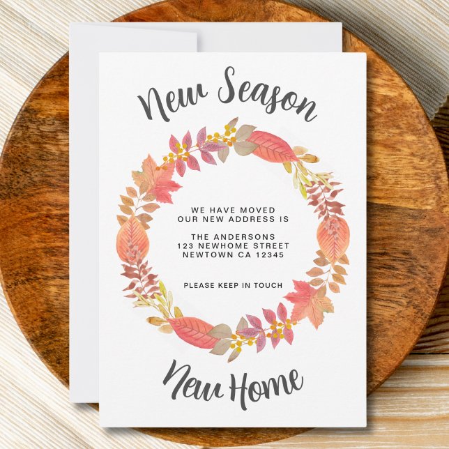 Faire-part Nouvelle saison Nouvelle maison Automne Moving (Créateur téléchargé)