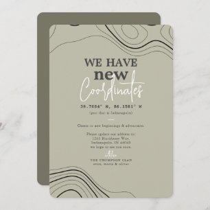 Faire-part Nouvelles coordonnées modernes Green Moving