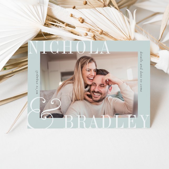 Faire-part Nouvelles Joyeuses | Annonce de Fiançailles Photo (Créateur téléchargé)