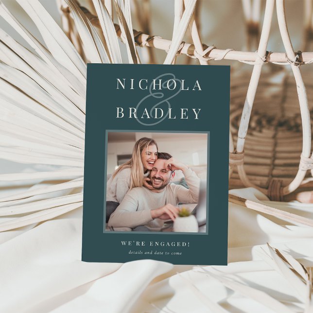 Faire-part Nouvelles Joyeuses | Annonce de Fiançailles Photo (Créateur téléchargé)