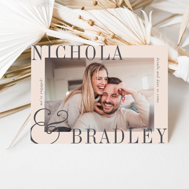 Faire-part Nouvelles Joyeuses | Engagement Photo (Créateur téléchargé)