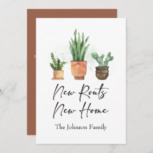 Faire-part Nouvelles Racines Nous avons déménagé Nouvelle Mai