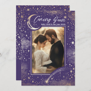 Faire-part Nuit étoilée céleste Prochainement Grossesse Photo
